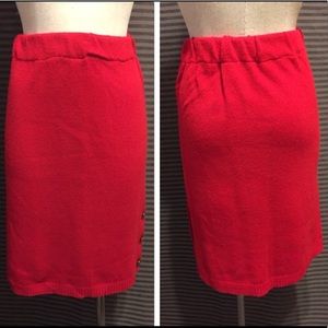 Vintage red sweater skirt